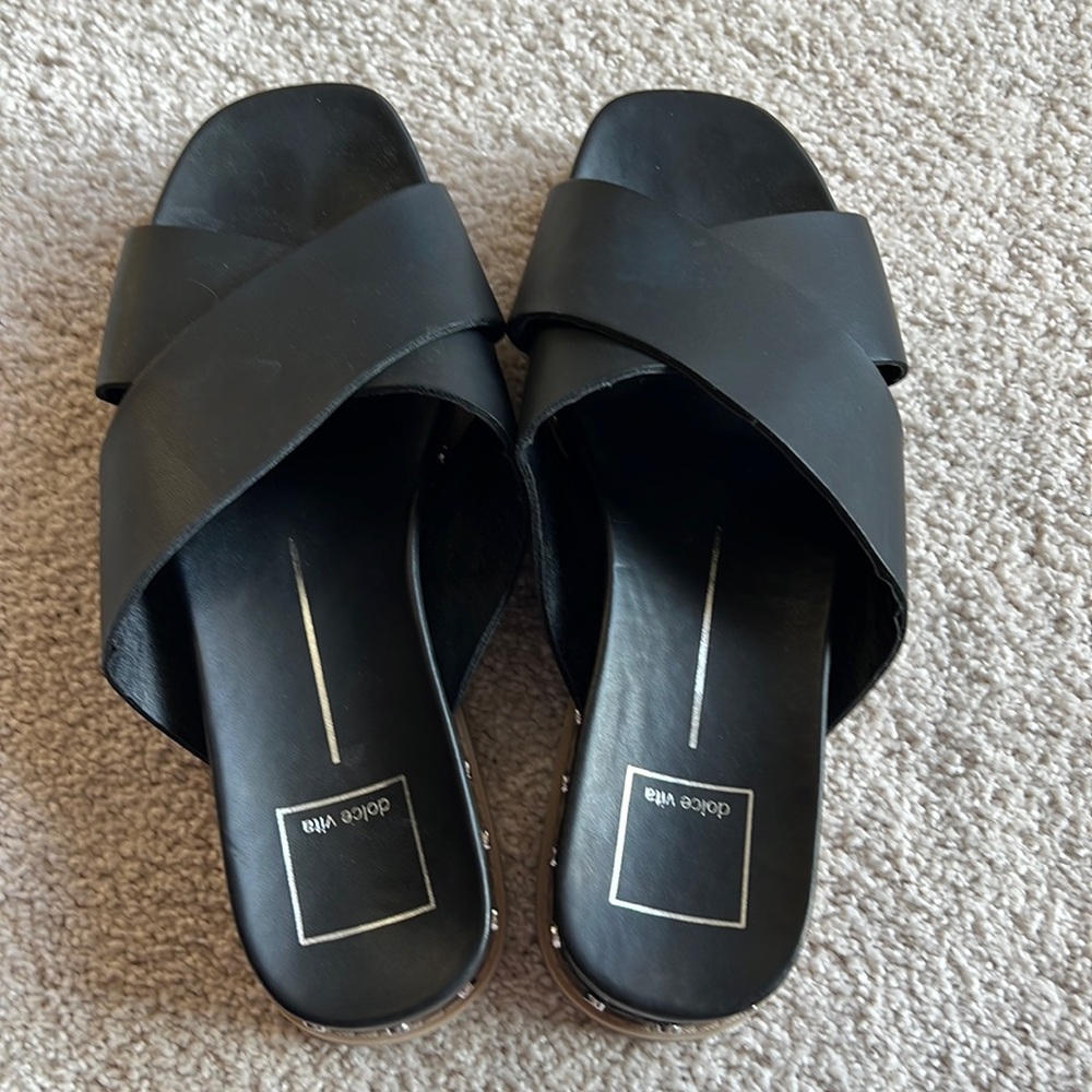 Dolce Vita Black Women's Slide Sandals